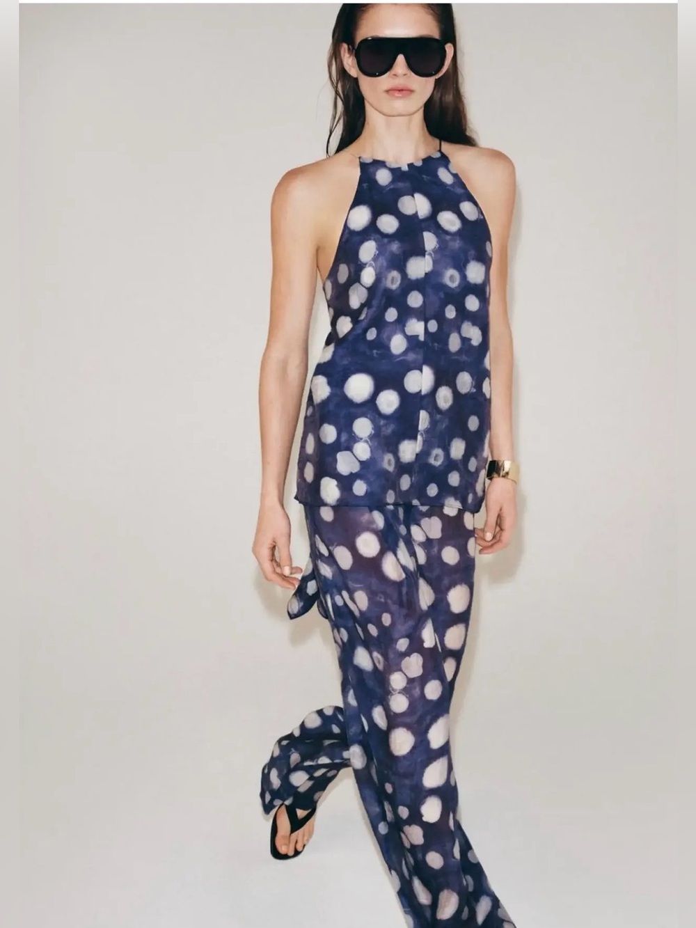 NWT Zara Woman Bloggers Fav ZW COLLECTION POLKA DOT PANTS Size XL